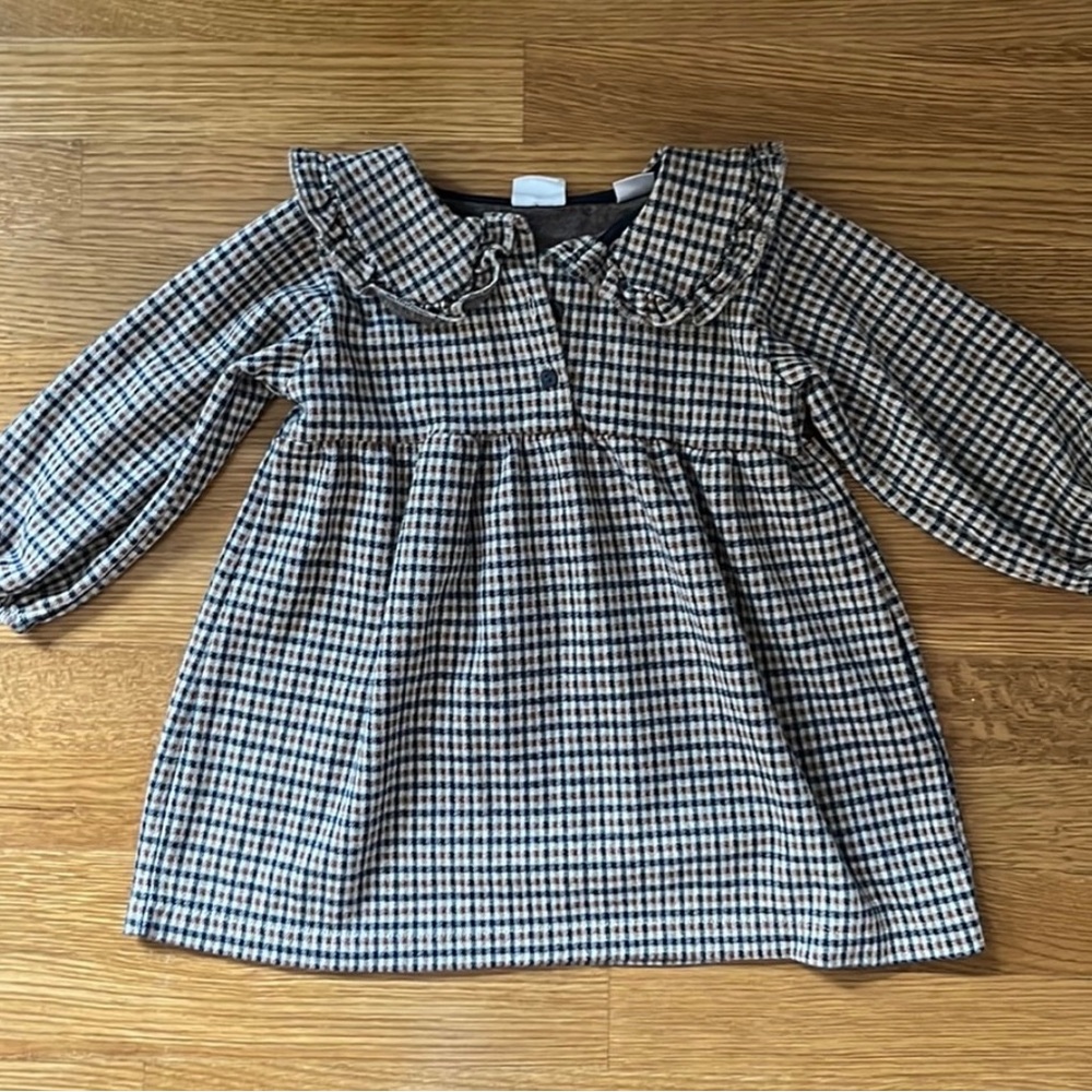 Zara Girls Dress with Peter Pan Collar, 2-3T